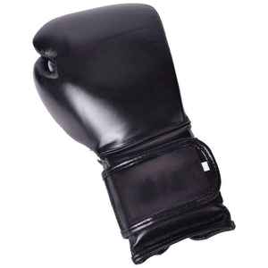 Guantes de Boxeo Negros de Piel Genuina 100% de Primera Calidad OEM de Solid Traders, con Cierre y Absorción de Humedad - Product Image 6
