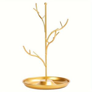 European Classic Style Metal Jewelry Rack Desktop <b>Dressing</b> <b>Table</b> <b>Storage</b> for Earrings and Necklace Sorter for Metal Jewelry - Product Image 1