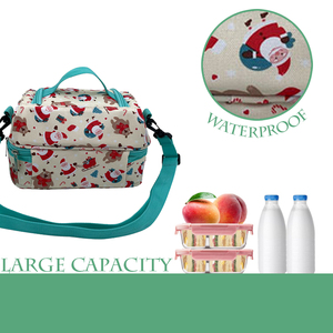Sac à déjeuner isotherme double couche personnalisé pour Noël, sac bandoulière, conteneur isotherme pour pique-nique, camping, voyage - Product Image 6
