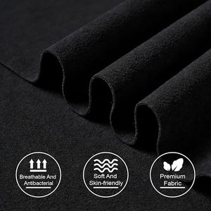 Tissu polaire noir uni, doux, chaud, antibactérien, pour usage domestique, tricoté pour l'hiver, tissu de qualité supérieure - Product Image 1