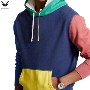 2026 Wholesale Rate Own Logo Printed Casual Comfortable Soft Fleece Touch Fabric Newest Design Solid Color Hooded <b>Pullover</b> - Product Image 3