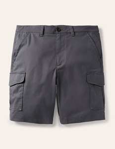 Shorts cargo pour homme, couleur unie, taille mi-haute, fermeture boutonnée, respirant, en coton, style décontracté - Product Image 1
