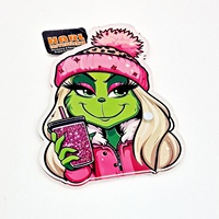 HARL - Nuevas Cajas de Pestañas con Diseño Navideño del Grinch, Placas Magnéticas Acrílicas Resistentes, Suministros para Extensiones de Pestañas