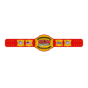 Ceinture de championnat personnalisée Siam Fight League, ceinture de Muay Thai avec drapeaux USA et Thaïlande pour les combattants et les collectionneurs - Product Image 1