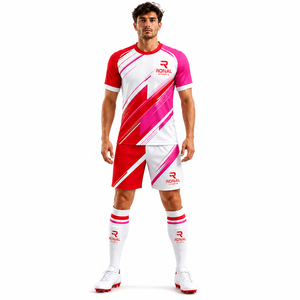 Ensemble de vêtements de football pour hommes, uniforme de football léger pour l'entraînement en équipe, les activités sportives et la compétition, en vente promotionnelle - Product Image 3