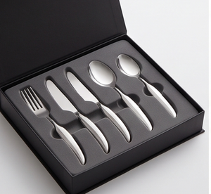 Juego de Cubiertos Minimalistas de Acero Inoxidable con Acabado Pulido Espejo, Resistentes al Óxido, Cubertería para Mesa de Boda, Tenedores, Cuchillos y Cucharas - Product Image 6