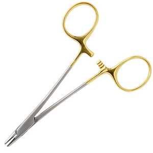 ที่จับเข็มขนาดเล็ก XELTECH SURGICAL XS-ATF-01 TC สีทอง ขนาด 10 ซม./12.5 ซม. สำหรับการผ่าตัดตา (ได้รับการรับรองมาตรฐาน CE) - Product Image 3