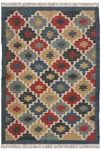 Foldable Outdoor <b>Carpet</b> Hand Woven Jute-Woolen Kilim Rugs <b>for</b> Living Room Bedroom & Study - Product Image 4