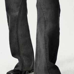 Pantalon crayon en jean pour homme, style vintage délavé, qualité supérieure, 100% coton, respirant, séchage rapide, taille haute, streetwear, OEM - Product Image 5