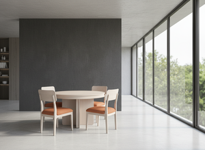 Modern <b>Round</b> Coffee <b>Table</b> Set with <b>4</b> <b>Chairs</b> Solid Ash Frame Durable & Lightweight Design - Product Image 6