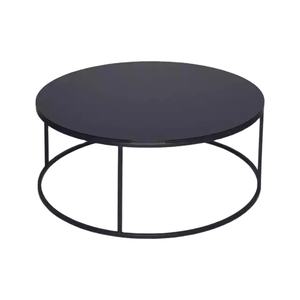 Table de meuble en métal pour la maison Hôtel et salon Table décorative Couleur noire Forme ronde Design moderne Table de meuble en métal - Product Image 1
