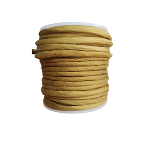 Cordon plat 100 % pure soie de mûrier Y S INTERNATIONAL, couleur moutarde dorée, fil textile doux pour bijoux, bracelets, confection de vêtements et sacs - Product Image 3