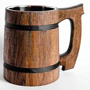 Taza de Café de Madera Natural Hecha a Mano, Estilo Clásico, Ligera, Ecológica, Tamaño Personalizable, Embalaje Personalizado para Regalo - Product Image 5
