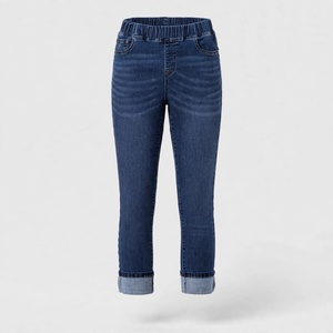 Jeans de Mezclilla Cortos de Cintura Alta para Mujer, Color Sólido, Lavado a la Piedra, Estilo Casual, Tela de Algodón Transpirable, para Primavera - Product Image 3