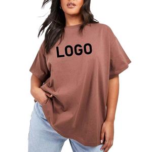 Camiseta de Algodón Informal de Diseño Personalizado para Mujer, de Secado Rápido, Transpirable, Deportiva, Holgada, Ecológica, con Estampado Digital - Product Image 1