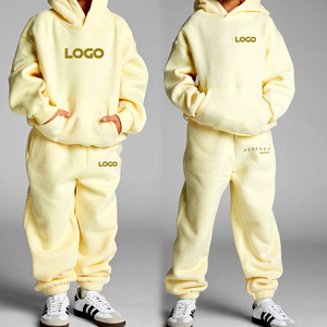 PERFECT INDUSTRY 2026 Ensemble de vêtements pour filles couleur crème, ensemble sweat à capuche et pantalon de survêtement, survêtements unisexes pour enfants, ensembles de jogging, pulls - Product Image 1