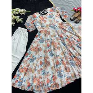 ชุดราตรี anarkali ชุดปาร์ตี้สไตล์แฟนซีดีไซน์ใหม่ - Product Image 2