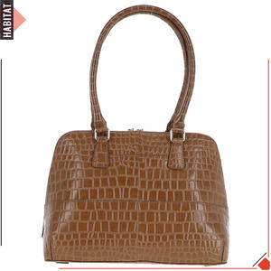 Bolso de compras de diseñador para mujer, bolso de cuero repujado con patrón de cocodrilo - Product Image 1
