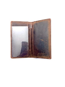 Porte-chéquier en cuir véritable gravé sur mesure, protection robuste de luxe, cuir de vachette vintage Crazy Horse, vente en gros LCR-0162 - Product Image 5