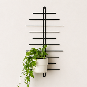 Support mural moderne et minimaliste en métal pour plantes grimpantes d'intérieur – Décoration murale pour la maison et le bureau - Product Image 5
