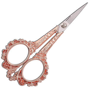 Tijeras de bordado Vintage de oro rosa de 4,5 pulgadas, tijeras de costura, tijeras artesanales afiladas para punto de cruz, costura, roscado - Product Image 1