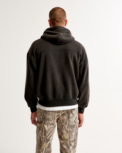 Sudadera con Capucha Negra Informal de Algodón para Hombre - Product Image 3