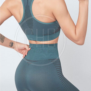 Conjunto de Yoga para Mujer, Top Deportivo con Espalda Cruzada, Leggings de Cintura Alta, Estampado Geométrico, Malla Transpirable, 2 Piezas, Ropa Deportiva para Entrenamiento - Product Image 5