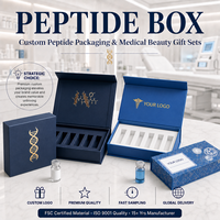 Boîte d'emballage de parfum personnalisée avec estampage à chaud doré pour flacons de 3 ml et 5 ml, ensembles de flacons de parfum, boîte cadeau magnétique