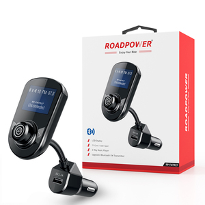 โรดพาวเวอร์ (RP-FMTR27) เครื่องส่งสัญญาณ FM-อะแดปเตอร์บลูทูธ FM ไร้สายสำหรับรถยนต์พร้อมการโทรแบบแฮนด์ฟรีและจอแสดงผล LCD และพอร์ตชาร์จ USB - Product Image 3