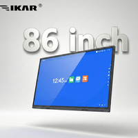 Pizarra Interactiva Inteligente IKAR JX-E5A de 86 Pulgadas 4K IFPD con Android 12/13, Pantalla Táctil de 40 Puntos, Cámara con Seguimiento de Personas por IA, Garantía de 1 Año