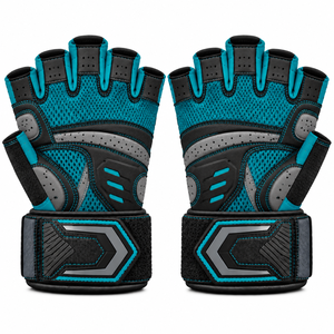Gants de fitness d'extérieur coupe-vent personnalisés, respirants, demi-doigts, pour musculation, antidérapants, OEM - Product Image 2