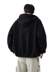 Wholesale Manufacture 280 Gsm Oversized Quarter <b>Zip</b> Pullover Hoodie Drop Shoulder Heavy Weight 100% Cotton Winter Men High - Product Image 6
