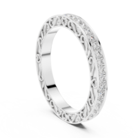 Bague Éternité en Moissanite, Taille Ronde Brillante, Sertissage Canal, Argent 925, Bijou de Mariage Classique Unisexe