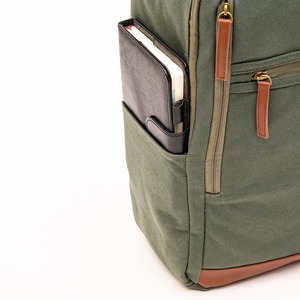 GRS Green Cotton <b>Backpack</b> Casual <b>Backpack</b> Leather Business <b>Backpack</b> Laptop Bag <b>Simple</b> <b>Backpack</b> - Product Image 2