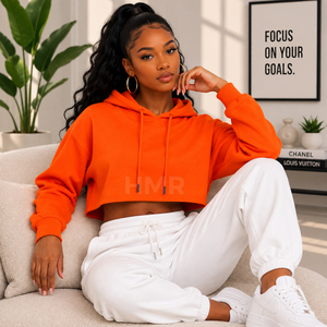 HMR Sorority Sisterhood Sweat-shirt à capuche court personnalisé pour femme en coton doux à manches longues, décontracté et sportif - Product Image 4