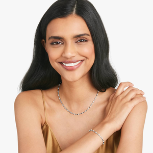 Collar de Cadena Minimalista de Plata de Ley 925 con Brillantes Diamantes Moissanite, Joyería Fina para Mujer, Regalo de Lujo - Product Image 5