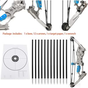 RH/LH allenamento sport all'aria aperta Set di arco per caccia pratica divertente intrattenimento tiro con l'arco regalo arco destra/mano sinistra - Product Image 4