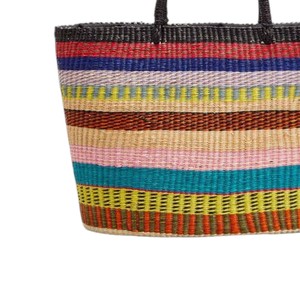 Handmade Seagrass Handbags <b>Woven</b> <b>Tote</b> <b>Bag</b> Luxury <b>Leather</b> Handles Designer Women Straw Hand <b>Bag</b> Eco Friendly Summer Beach OEM - Product Image 4