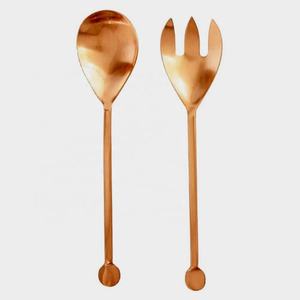 Nouveau ensemble de service à salade à poignée plaquée or rose ensemble de service à salade en métal ensemble d'ustensiles de cuisine pour le dîner - Product Image 1