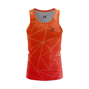 Débardeur de sport personnalisé pour homme, haute qualité, écologique, séchage rapide, respirant, tricoté 160 g/m², logo imprimé sur le devant, gilet de gym - Product Image 5