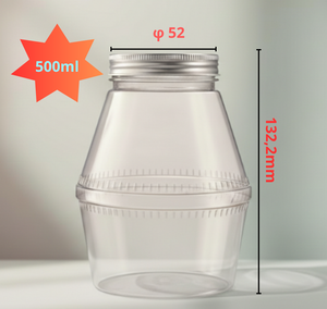 Botella de Leche Binggrae Transparente de 500 ml, Forma Cilíndrica, Tapa de Rosca, Orificio para Pajita, Impresión Serigráfica, Ciudad de Ho Chi Minh, Vietnam - Product Image 4