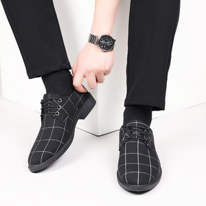 Men's British Style Business Formal Shoes Canvas Insole Lace Up Leather Shoes Casual Suit Shoes Spring British Style Shoes - Product Image 4