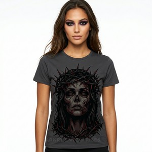 Camiseta con Gráfico de Volcán de Lava y Zombis, Camisetas Personalizadas por Sublimación para Mujer, Camiseta con Estampado Digital 3D, Venta al por Mayor, Tops Transpirables de Verano - Product Image 6
