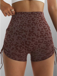 ราคาขายส่ง กางเกงขาสั้นออกกำลังกายผู้หญิงเอวสูง พิมพ์โลโก้ได้ตามต้องการ สำหรับเล่นกีฬา วิ่ง โยคะ บริการ OEM - Product Image 6