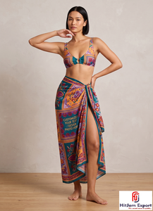 Pareo Hawaiano Polinesio Personalizado de Moda, Envoltura de Playa Ligera, Ropa Tropical para Resort, Proveedor y Exportador de Tejidos OEM ODM - Product Image 3