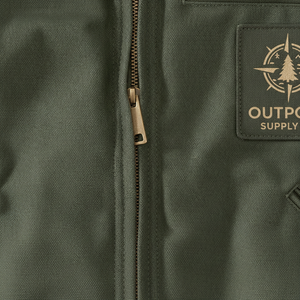 Chaqueta Utilitaria Outpost Supply Co, Color Verde Sólido, Cierre de Cremallera, Corte Regular, Resistente al Viento, Decoración con Parches, Ropa de Otoño - Product Image 5