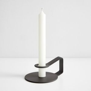<b>Black</b> Metal Candle Holder Stool Minimalist <b>Candlestick</b> Stand Tabletop Centerpiece for Home Wedding Decor - Product Image 1
