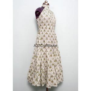 Hot Sale Tropical Floral Cotton Maxi <b>Dress</b> for Women <b>Boho</b> Halter Neck <b>Summer</b> Beachwear Resort Holiday <b>Dress</b> - Product Image 4