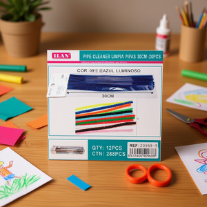 Pulisci-piùlleri Ilan 30 cm, 20 pezzi, blu luminoso, per lavori artigianali - Product Image 2