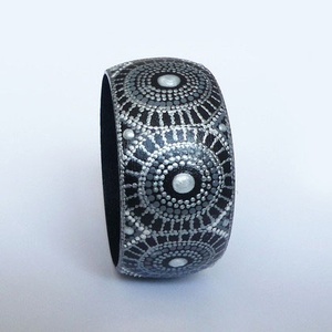 Rustic Ethnic Handcrafted <b>Indian</b> Wood <b>Bangle</b> Bracelets-RR ENTERPRISES Model RR202520477 - Product Image 2